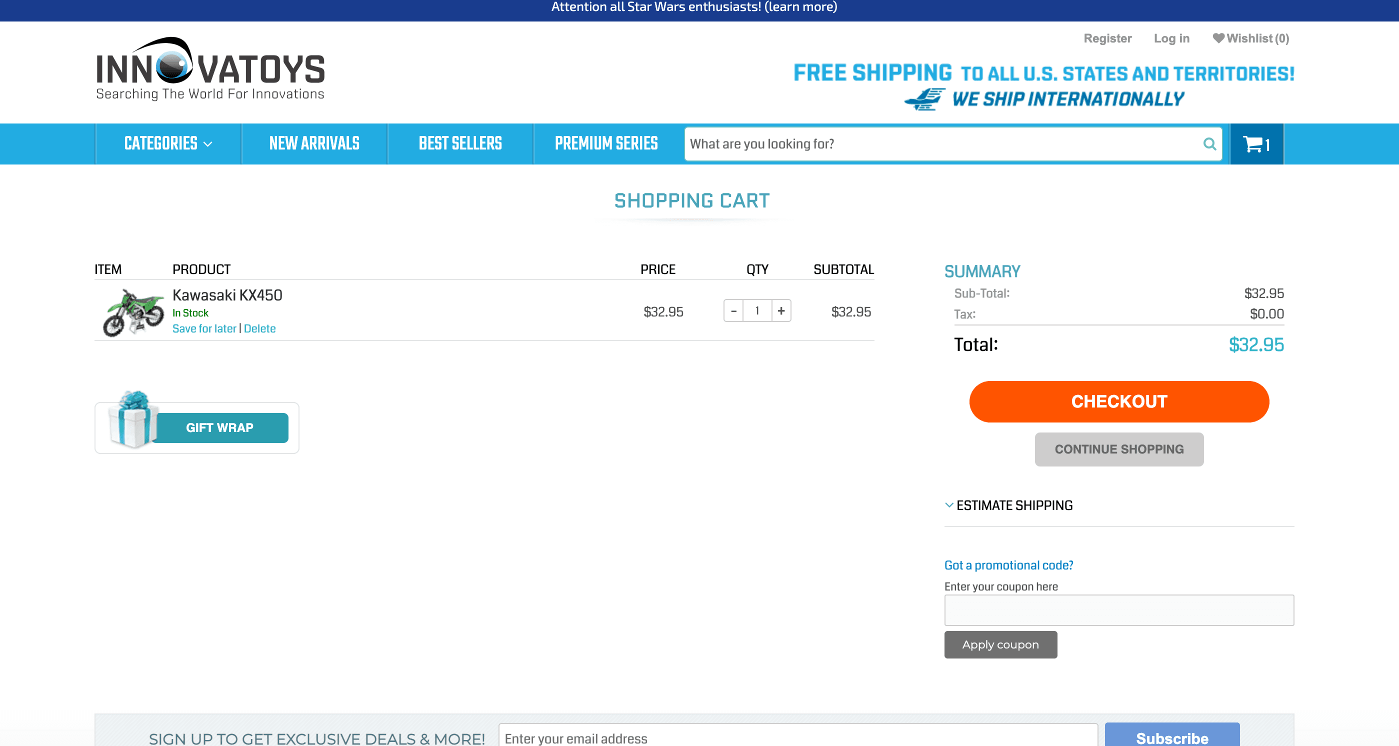 How to apply Innovatoys coupon code